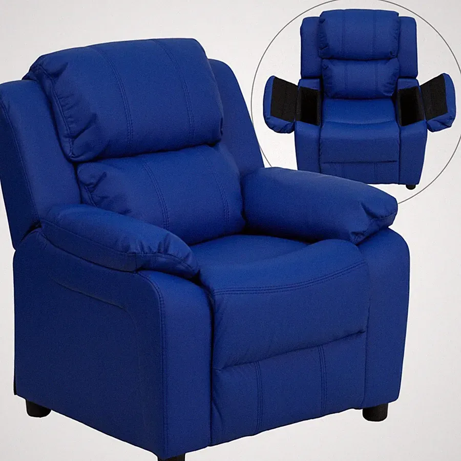 Flash Furniture Blue Kids Recliner, Blue - BT-7985-KID-BLUE-GG