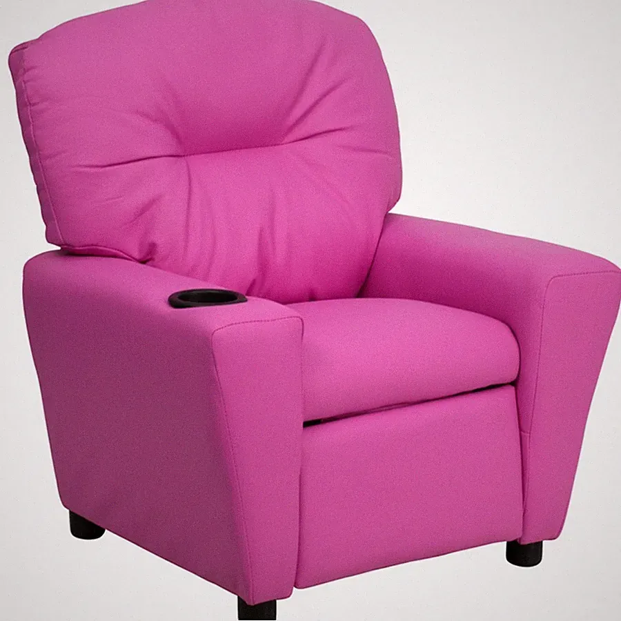 Flash Furniture Pink Kids Recliner, Pink - BT-7950-KID-HOT-PINK-GG