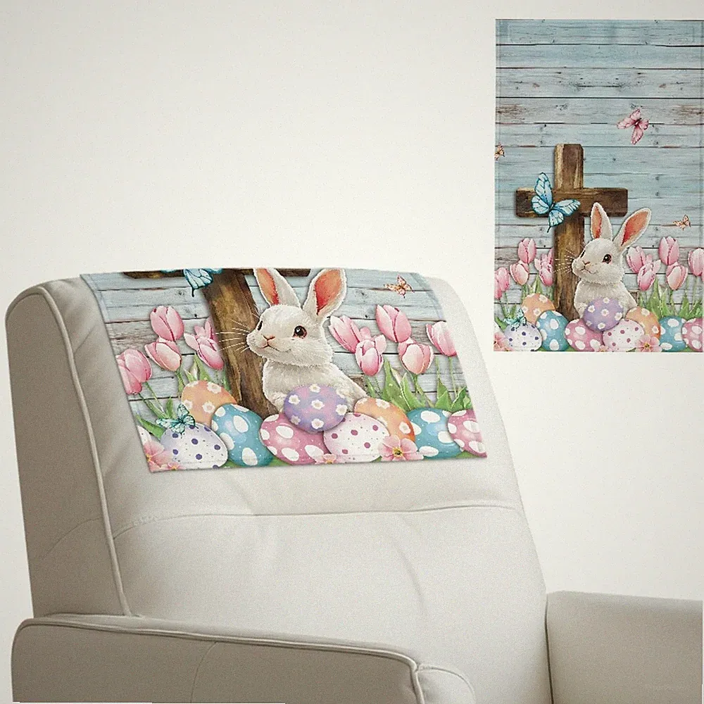 Recliner Chair Head Covers with Hook and Loop Sofa Head Protector 1 Piece Fur...