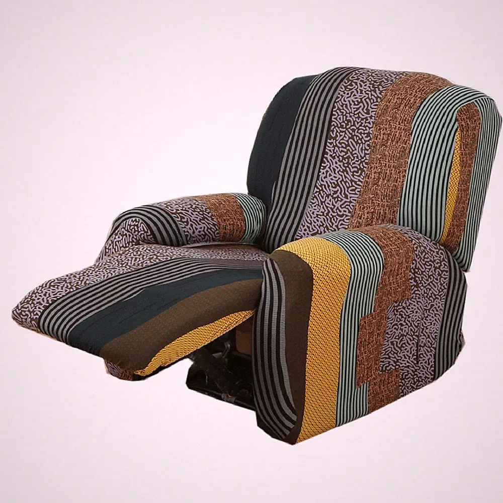 Recliner Slipcovers Printed Stretch Sofa Cover 4-Piece Lazy Boy Chair Covers...