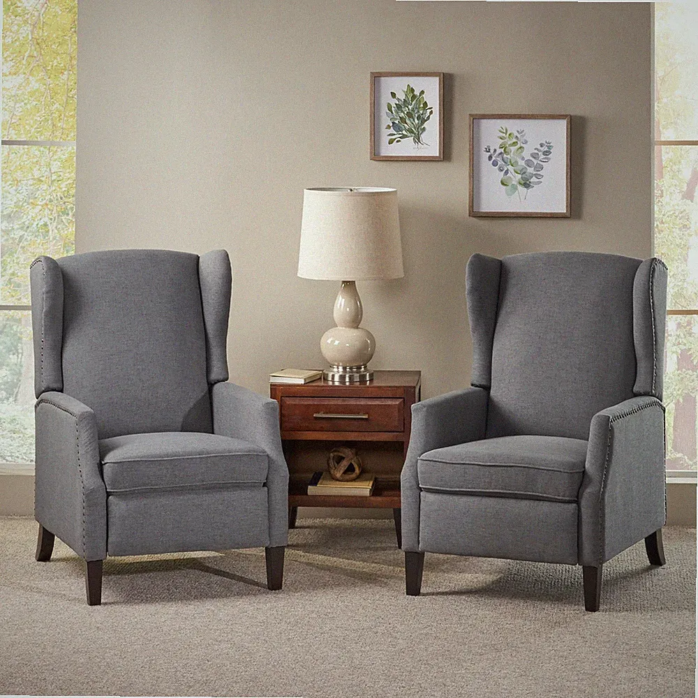 Weyland Contemporary Fabric Recliner (Set of 2)